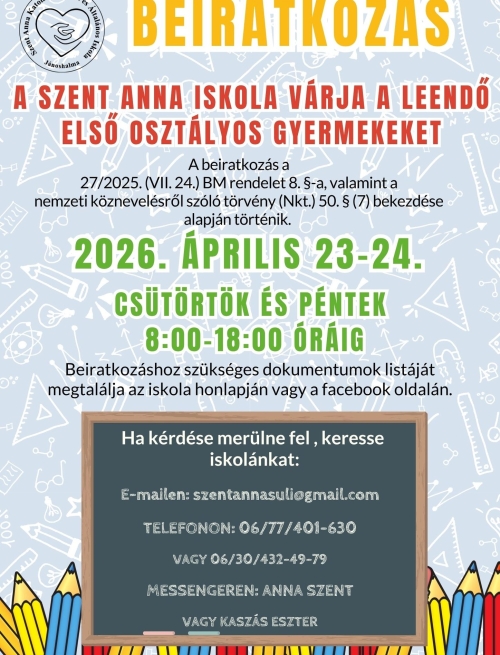 Beiratkozás a 2026-2027-os tanévre